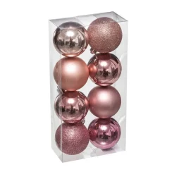 RETIF Deco De Sapin Lot De 8 Boules De Noel O7Cm Nuance De Rose Online