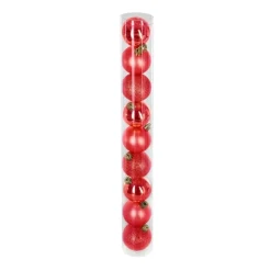 RETIF Deco De Sapin Lot De 9 Boules De Noel O6Cm Rouge Cheap