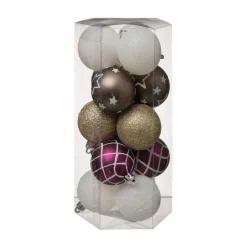 RETIF Deco De Sapin Lot De 15 Boules De Noel O5Cm Multicolore Shop