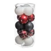 RETIF Deco De Sapin Lot De 15 Boules De Noel O5Cm Rouge Et Blanc Discount
