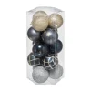 RETIF Deco De Sapin Lot De 15 Boules De Noel O5Cm Champagne Bleu Et Argent Outlet