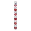 RETIF Deco De Sapin Lot De 12 Boules De Noel O6Cm Rouge Et Blanc Best