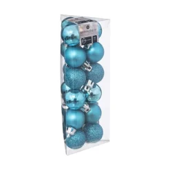 RETIF Deco De Sapin Lot De 18 Boules De Noel O3Cm Turquoise Discount