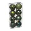 RETIF Deco De Sapin Lot De 8 Boules De Noel O7Cm Vert Olive Et Kaki Best Sale