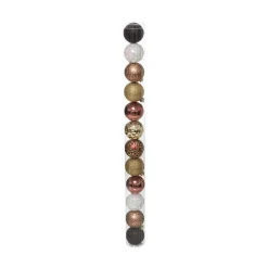 RETIF Deco De Sapin Lot De 12 Boules De Noel O6Cm Noir Orange Et Champagne New