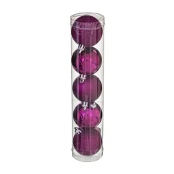 RETIF Deco De Sapin Lot De 5 Boules De Noel O5Cm Violet Outlet
