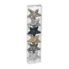 RETIF Deco De Sapin Lot De 6 Etoiles O6Cm Champagne Bleu Et Argent Best