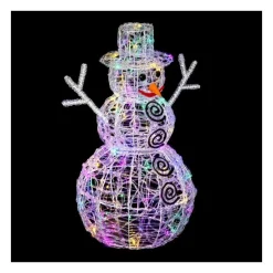RETIF Deco Lumineuse Bonhomme De Neige En 3D 100 Led Multicolore H60Cm Best