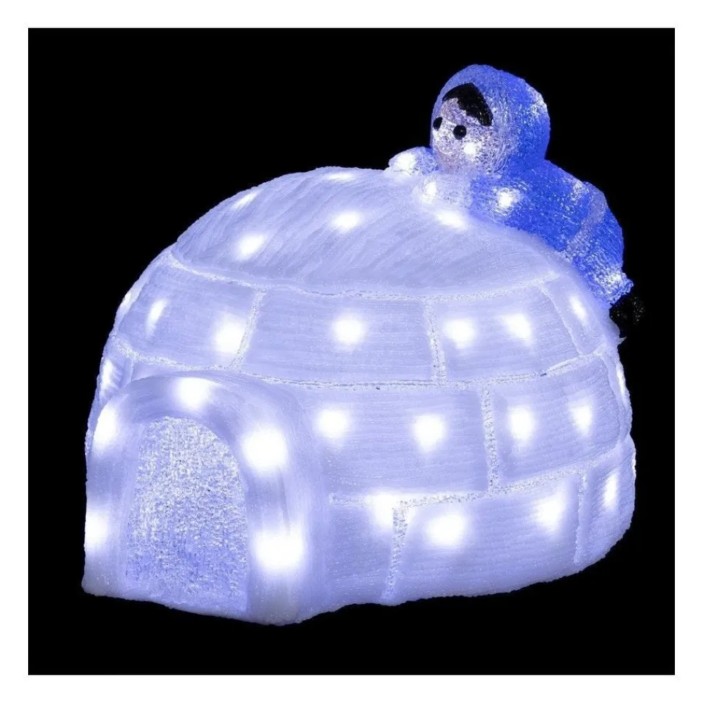 RETIF Deco Lumineuse Igloo Blanc 70 Led Blanc Froid H31Cm Clearance