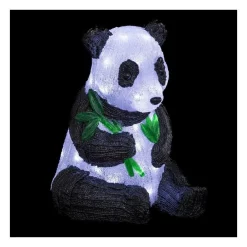 RETIF Deco Lumineuse Panda Noir & Blanc 40 Led Blanc Froid H38Cm Store