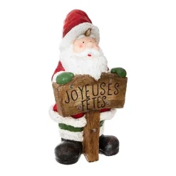RETIF Deco Lumineuse Pere Noel Avec Pancarte 5 Led H70Cm New