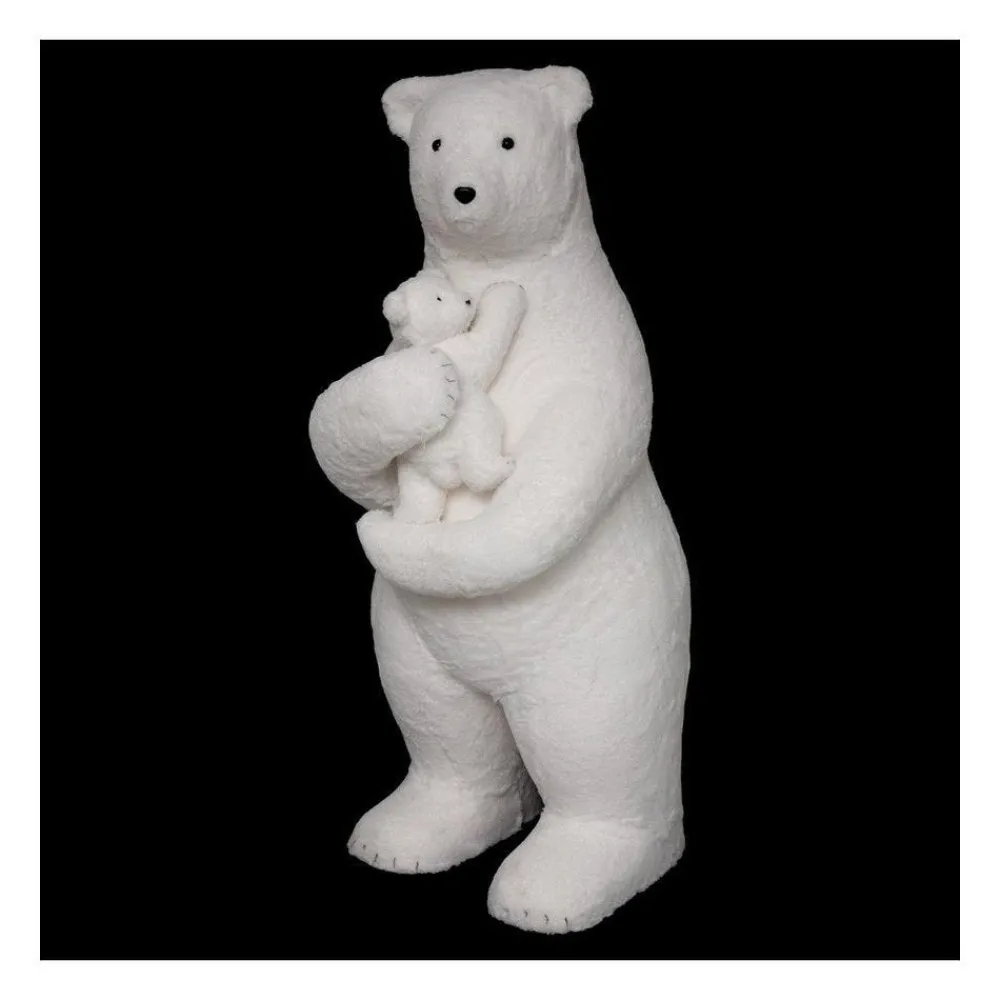 RETIF Deco Noel Ours Blanc Et Son Bebe L 72Xh 150Cm Flash Sale