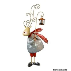 RETIF Decoration Cerf Noel Lanterne En Metal 42X26X77Cm Flash Sale