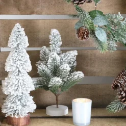 RETIF Decoration De Noel - 4 Sapins Artificiels De Table Enneiges, H.30Cm New