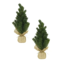 RETIF Decoration De Noel - 2 Sapins Artificiels De Table, Pot Jute, H.40Cm Clearance