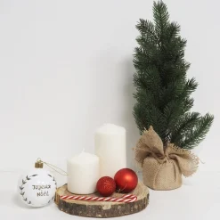 RETIF Decoration De Noel - 2 Sapins Artificiels De Table, Pot Jute, H.40Cm Clearance