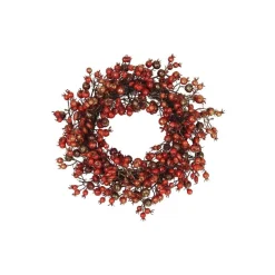 RETIF Decoration De Noel - Couronne Artificielle A Suspendre, D.35Cm, Rouge Shop