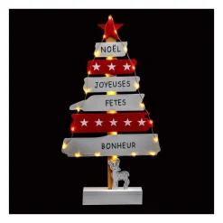 RETIF Decoration Interieur De Noel Sapin En Bois Lumineux A Led H50Cm Sale