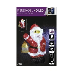 RETIF Decoration Lumineuse Pere Noel Avec Lanterne 40 Led H30Cm Best Sale