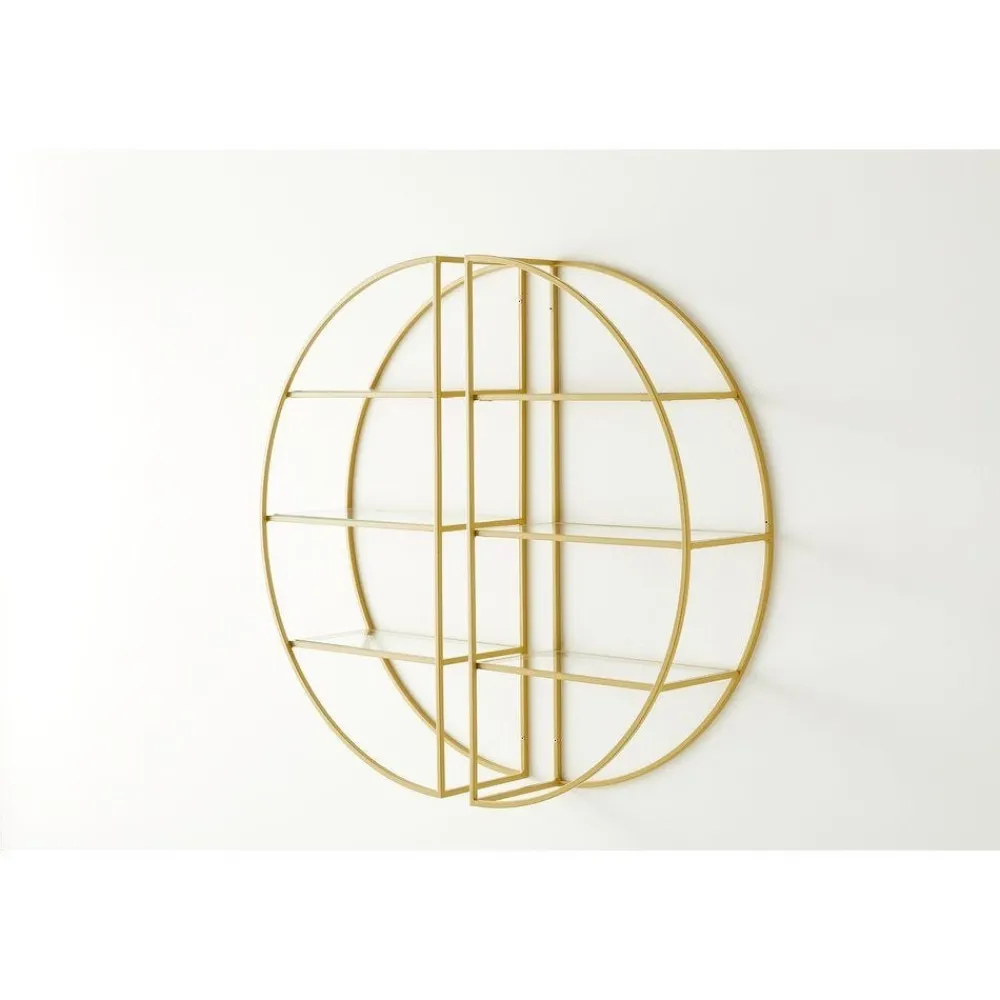 RETIF Etagere Demi Lune Droite Ou Gauche Cremagold L 45 X P 20 X H 90 Cm Fashion