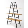 RETIF Etagere Echelle Metal Noir 3 Tablettes Bois L120 X P40 X H160Cm Online