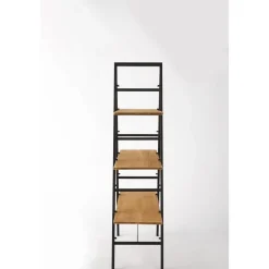 RETIF Etagere Echelle Metal Noir 3 Tablettes Bois L120 X P40 X H160Cm Online
