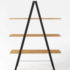 RETIF Etagere Echelle Metal Noir 3 Tablettes Bois L120 X P40 X H160Cm Online