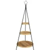 RETIF Etagere Metal Et Bois 3 Plateaux Ronds - O 57 X H 158 Cm Online