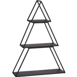 RETIF Etagere Sapin Metal Noir En 3 Morceaux 50X14X27 + 35X14X24 + 20X14X20Cm Hot