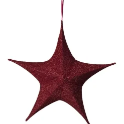 RETIF Etoile 3D Pliable En Tissu Rouge Paillete D 80Cm Hot