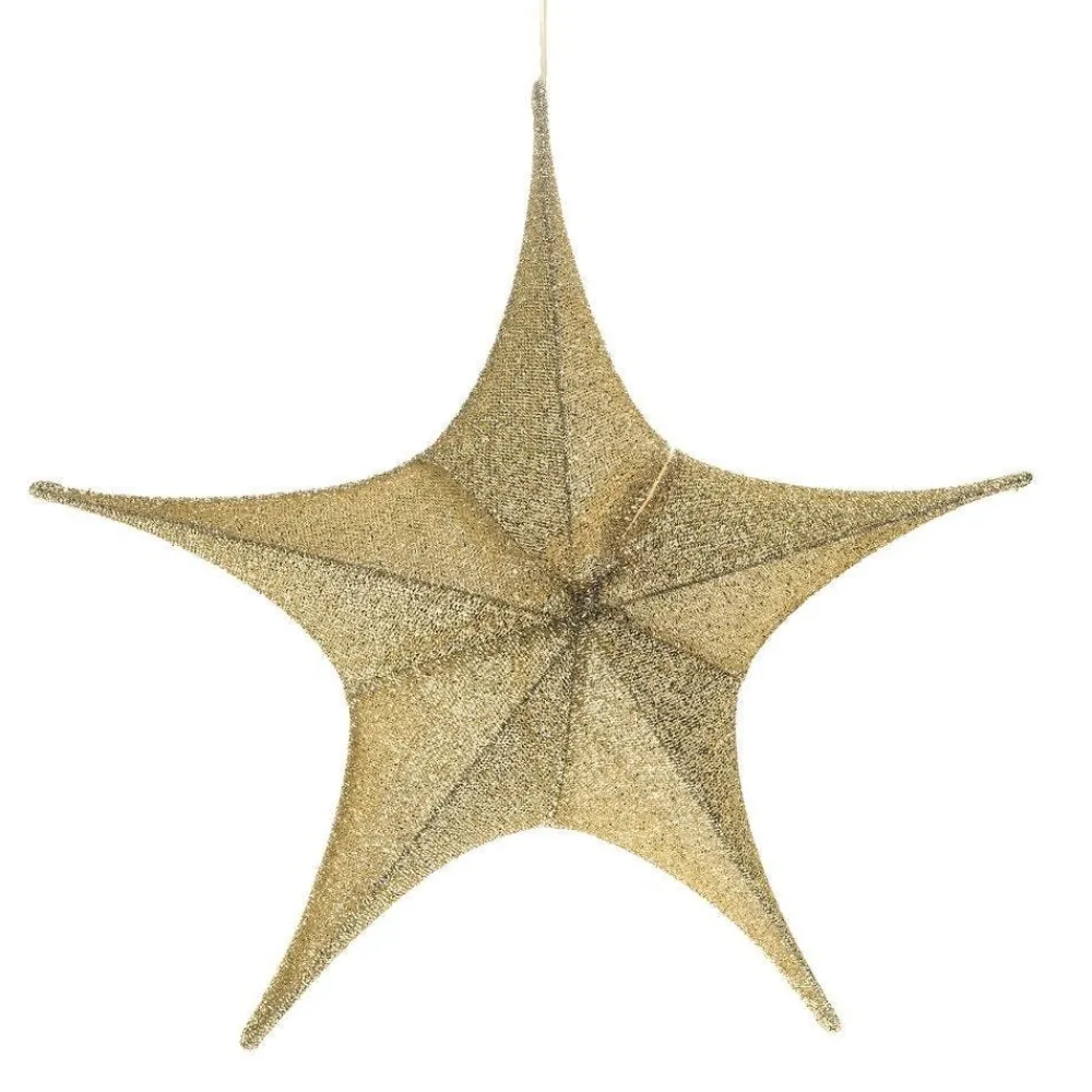 RETIF Etoile 3D Pliable En Tissu Or Paillete D 80Cm Online