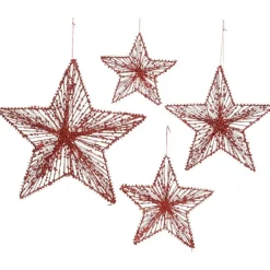 RETIF Etoiles Rouges A Suspendre O 40+30+25+20 Cm - Par 4 Sale