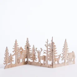 RETIF Facade Decoupe Sapins Et Cerfs En Mdf Pliable L 134 X H 45 Cm Best
