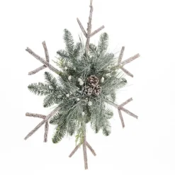 RETIF Flocon En Bois Et Branche Sapin Givre O 60 Cm Shop