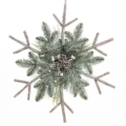 RETIF Flocon En Bois Et Branche Sapin Givre O 60 Cm Shop