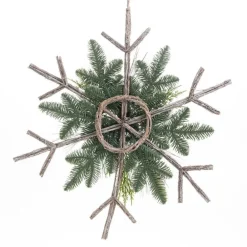 RETIF Flocon En Bois Et Branche Sapin Givre O 60 Cm Shop
