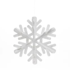 RETIF Flocon En Ouate Blanc Glitter L 35 X P 9 X H 40 Cm Cheap
