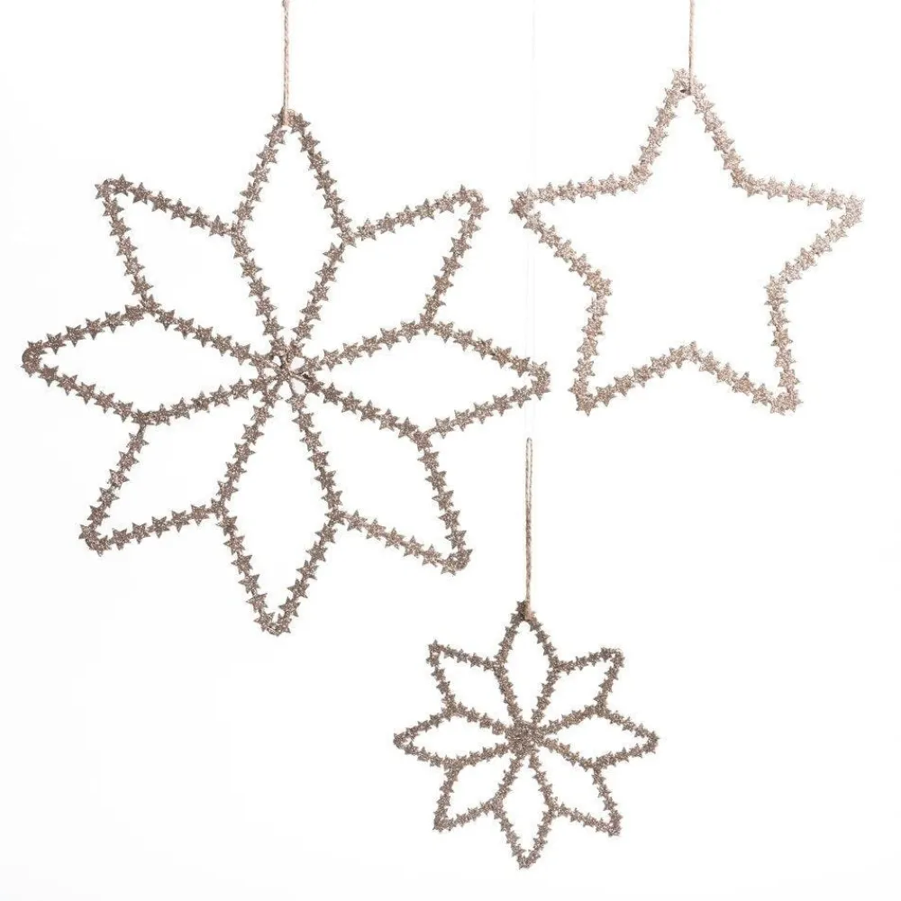 RETIF Flocon Mini Etoiles Rose 14X15+29X31+19X20 Cm Sale