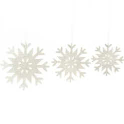 RETIF Flocons Blancs Glitter Assortis O 15 + O 12 + O 10 Cm - Par 3 Flash Sale