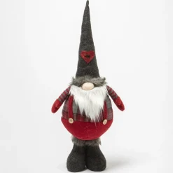 RETIF Gnome Boule En Tissu Rouge Et Gris H 62 Cm Store