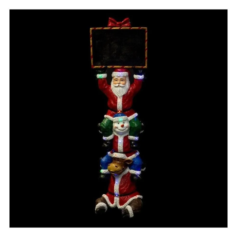 RETIF Grande Decoration Lumineuse Pere Noel Et Ses Amis En Resine 20 Led H150Cm Discount