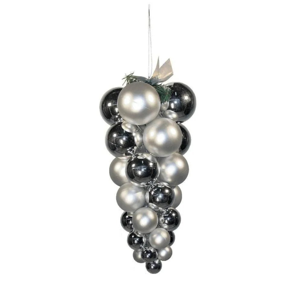 RETIF Grappe 29 Boules Argent Mat/Brillant H.66 Cm Store