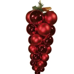 RETIF Grappe 29 Boules Rouge Mat/Brillant H.66 Cm Cheap