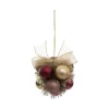 RETIF Grappe De 11 Boules De Noel A Suspendre Deco Ruban Dore Best Sale