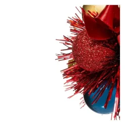 RETIF Grappe De 11 Boules De Noel A Suspendre Deco Ruban Rouge Discount