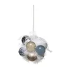 RETIF Grappe De 11 Boules De Noel A Suspendre Deco Ruban Organza Et Plumes Blanches Best