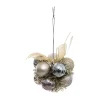 RETIF Grappe De 11 Boules De Noel A Suspendre Deco Champagne Et Ruban Dore Clearance