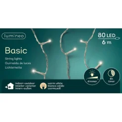 RETIF Guirlande Blanc Chaud 80 Leds Cable Transparent 6 M Cheap