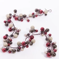 RETIF Guirlande De 108 Boules O 4 Et 6 Cm Champagne, Bordeaux, Taupe L 250 Cm Clearance