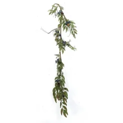 RETIF Guirlande De Feuilles Vertes Et Baies Bleues L 120 Cm Shop